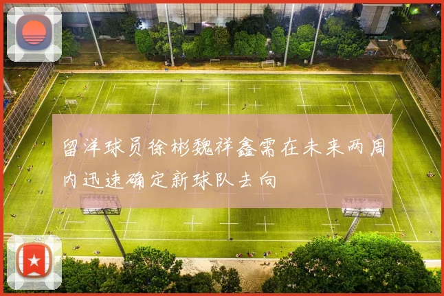 留洋球员徐彬魏祥鑫需在未来两周内迅速确定新球队去向